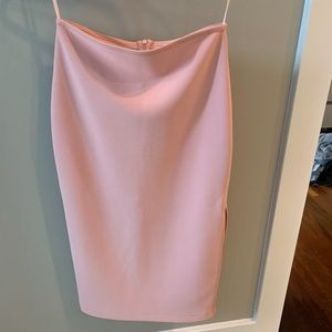 Bec & bridge pink midi skirt with split Size 2